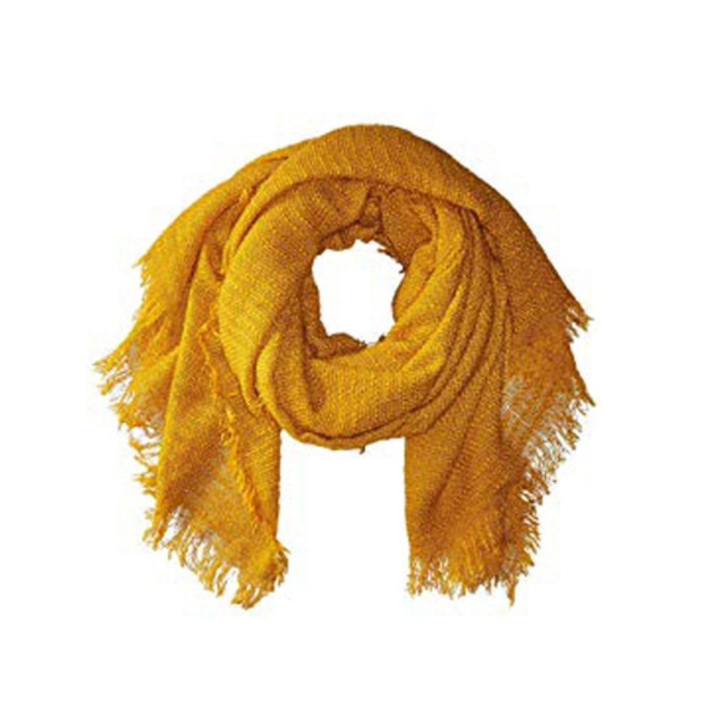 Bindya - Womens Solid Texture Scarf - Yellow